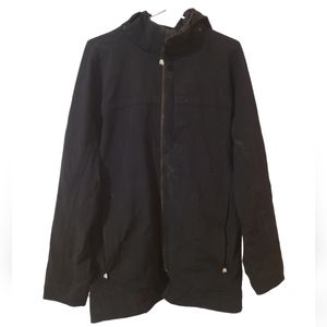 Lulu Lemon Black Hooded Men's Rain Jacket
